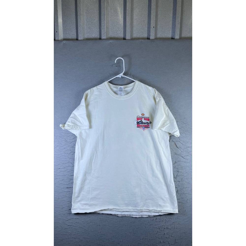 Gildan T Shirt Mens XL White Excellent Cacklefest 2015 Hot Rod Reunion